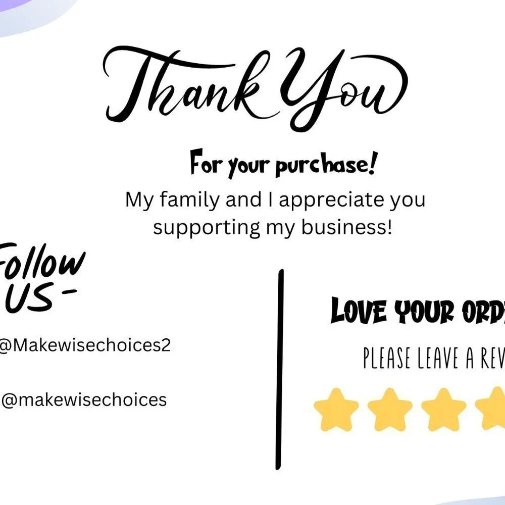 CUSTOM Made Thank You Cards 500 Count